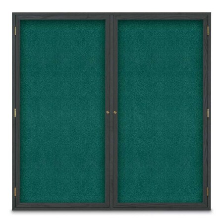 United Visual Products Sliding Door Indoor Enclosed Corkboard, 9, UV9029ACSH-BRONZE-CINNABA UV9029ACSH-BRONZE-CINNABA